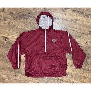 Alabama Crimson Tide Half Zip Windbreaker Womens XL Red Oak, Crimson and White